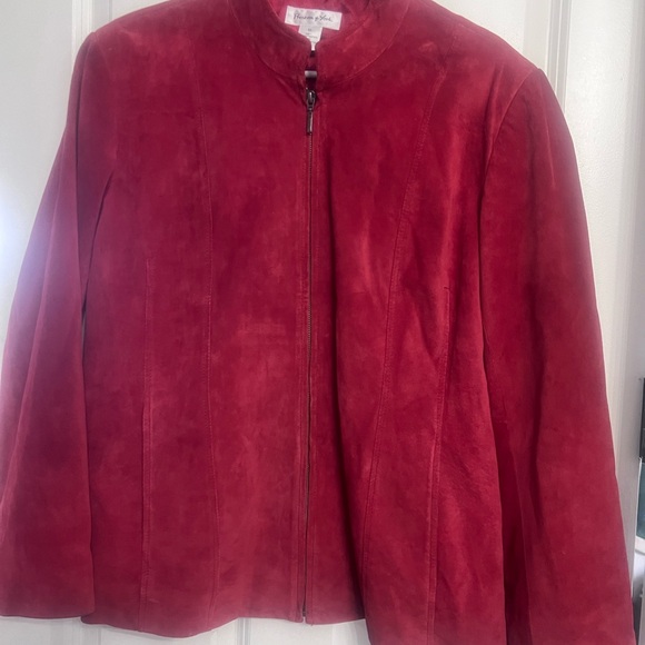 Preston & York Leather Jacket | Women's, Red, Genuine Leather, Sz XL - Picture 3 of 10